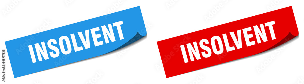 insolvent paper peeler sign set. insolvent sticker insolvent paper peeler sign set. insolvent sticker
