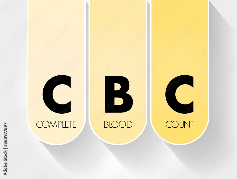 CBC - Complete Blood Count acronym, medical concept background CBC - Complete Blood Count acronym, medical concept background