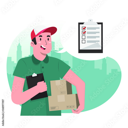 Delivery man concept checklist