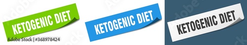 ketogenic diet paper peeler sign set. ketogenic diet sticker