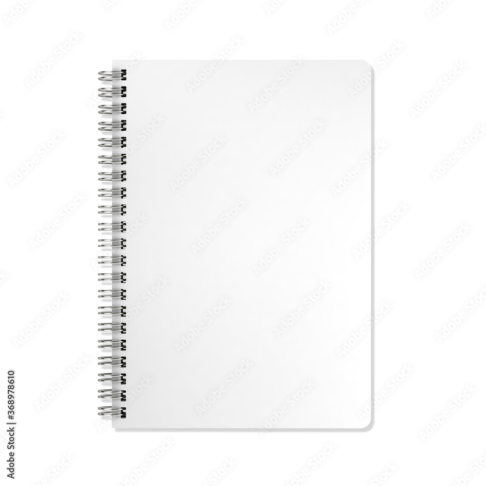 Notepad mockup on white background Notepad mockup on white background