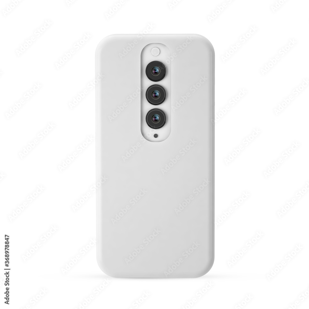 Mobile case mockup on white background Mobile case mockup on white background