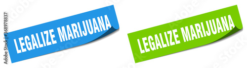 legalize marijuana paper peeler sign set. legalize marijuana sticker