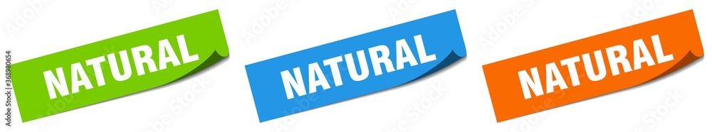 natural paper peeler sign set. natural sticker natural paper peeler sign set. natural sticker