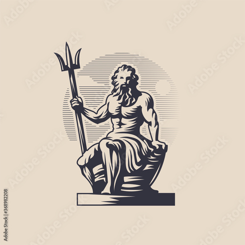 God Poseidon or Neptune. 