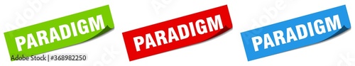 paradigm paper peeler sign set. paradigm sticker