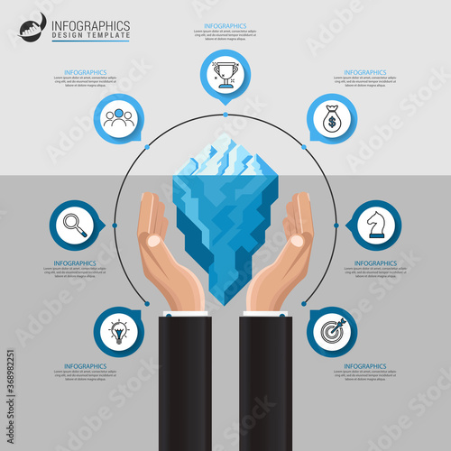 Infographic design template. Creative concept with 7 steps
