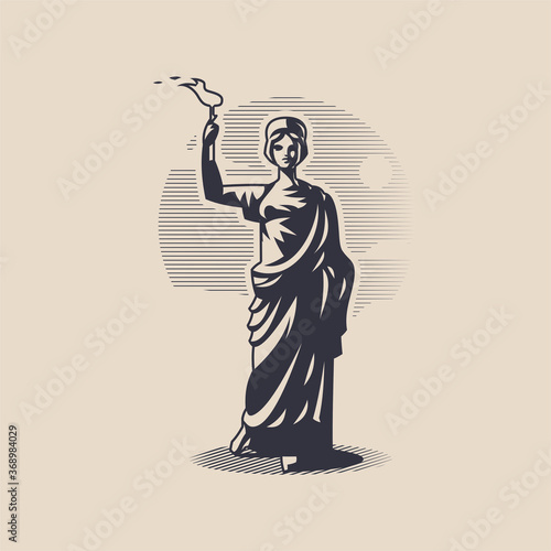Goddess Hestia or Vesta. 
