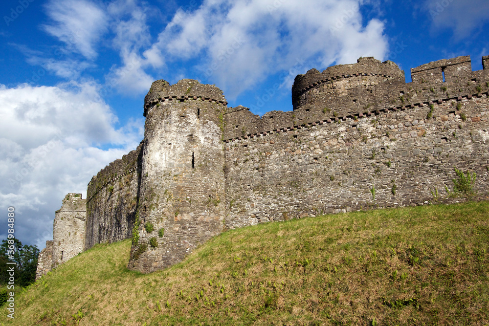 Kidwelly Castle is a Norman castle overlooking the River Gwendraeth and the town of Kidwelly, Carmarthenshire
