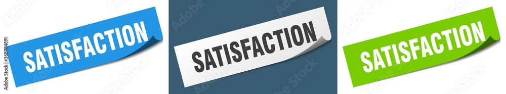 satisfaction paper peeler sign set. satisfaction sticker satisfaction paper peeler sign set. satisfaction sticker