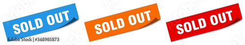 sold out paper peeler sign set. sold out sticker