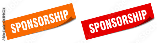 sponsorship paper peeler sign set. sponsorship sticker