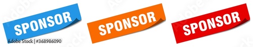 sponsor paper peeler sign set. sponsor sticker