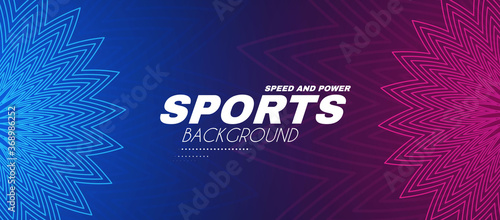 Abstract sport background with geometric elements. Light dynamic effect.