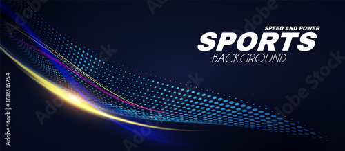 Abstract sport background with motion elements. Light dynamic effect.