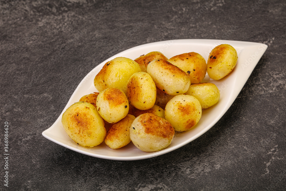 Roasted baby potato in the bowl Roasted baby potato in the bowl