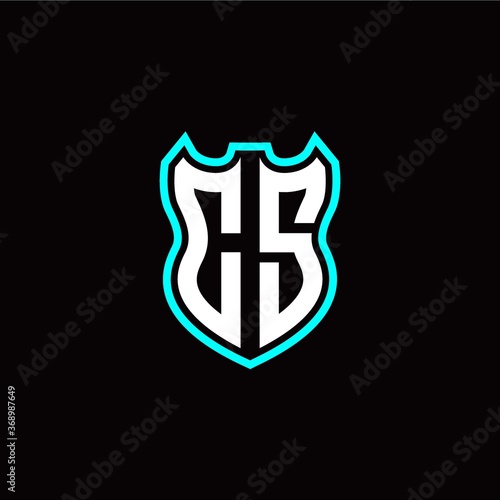 Free Download C S initial logo design with shield shape - GFXLoad