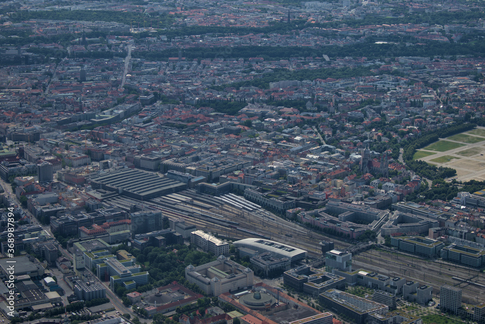 München Hauptbahnhof von oben 5.7.2020