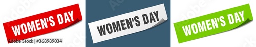women's day paper peeler sign set. women's day sticker