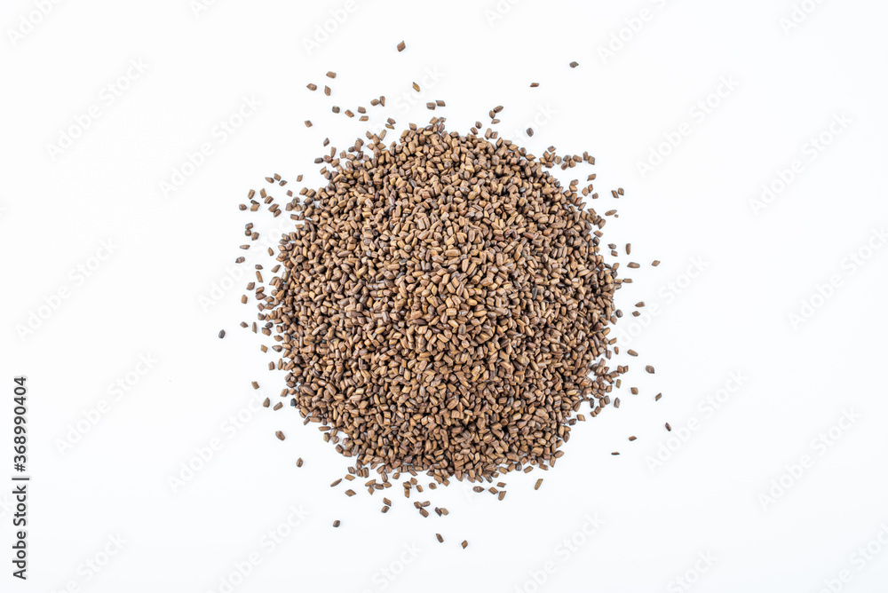 Cassia seed tea on white background Cassia seed tea on white background