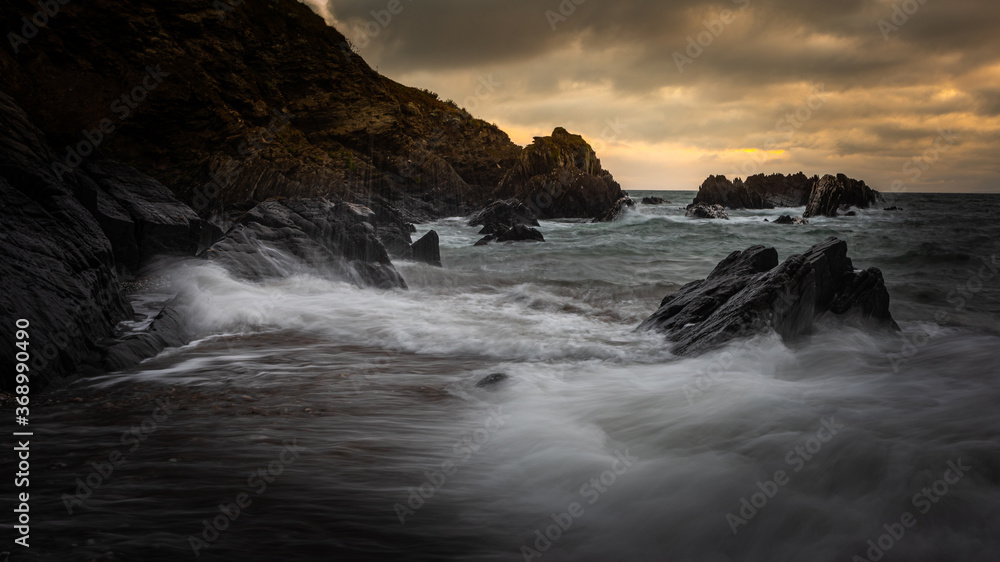 Obraz premium Combsgate Woolacombe North Devon Sunset