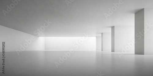 Abstract architecture space  Interior with concrete wall. 3d render.