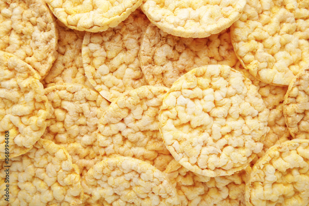 Corn crispbreads background. Corn crackers. Macro foto Corn crispbreads background. Corn crackers. Macro foto