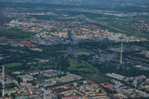 Olympia Stadion in München von oben 5.7.2020