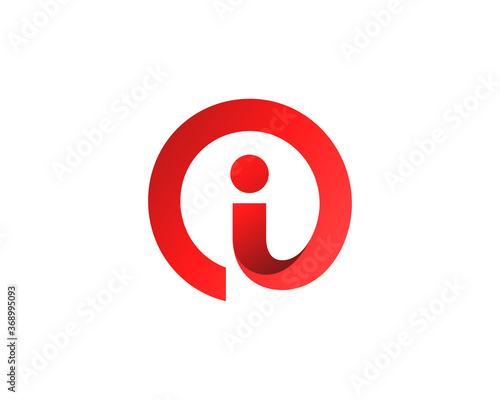 Letter I logo icon design template elements