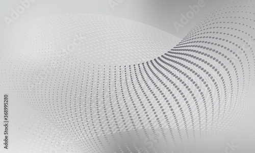 White and gray waves abstract background. Abstract creative graphics for web, business and design. Beautiful dotted graphics.