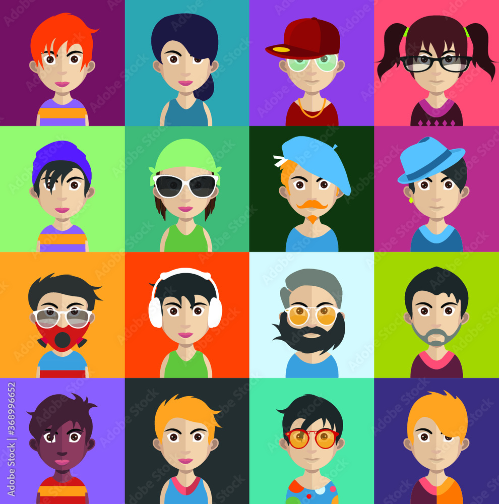 Collection of avatars ( Man and woman Characters ) Collection of avatars ( Man and woman Characters )