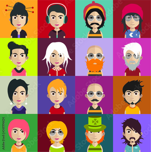 Collection of avatars ( Man and woman Characters )
