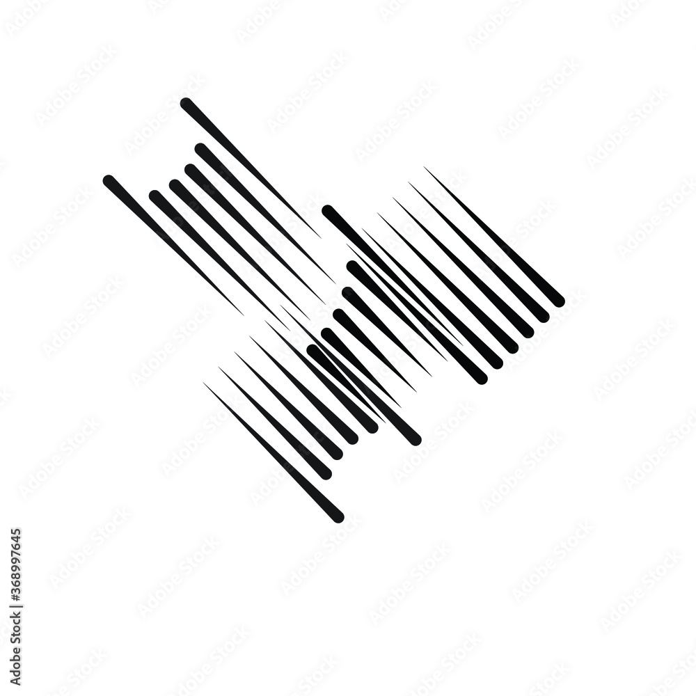 Speed Lines in arrow Form . Vector Illustration .Technology Logo . Design element . Abstract Geometric shape . Speed Lines in arrow Form . Vector Illustration .Technology Logo . Design element . Abstract Geometric shape .