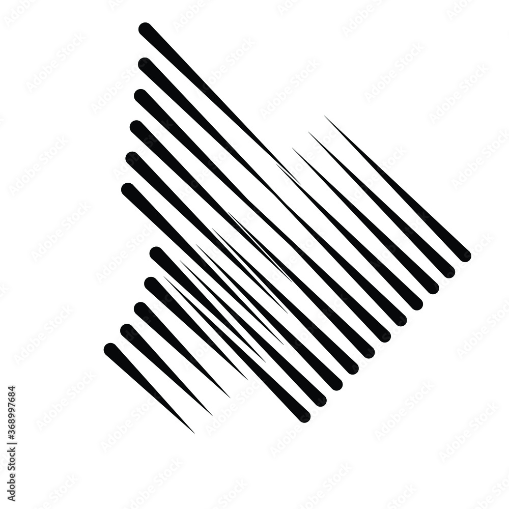 Speed Lines in arrow Form . Vector Illustration .Technology Logo . Design element . Abstract Geometric shape . Speed Lines in arrow Form . Vector Illustration .Technology Logo . Design element . Abstract Geometric shape .
