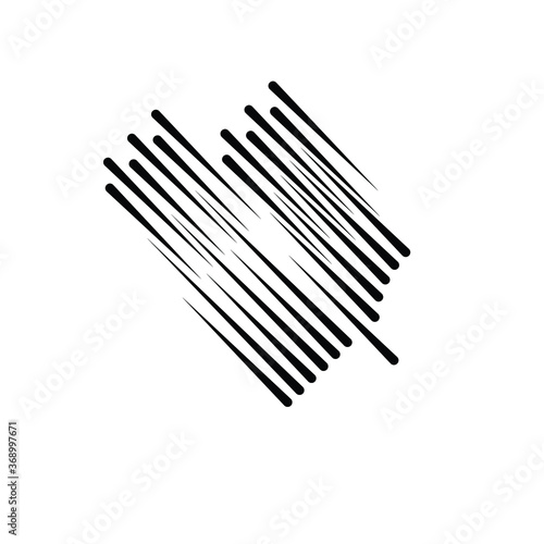 Speed Lines in arrow Form . Vector Illustration .Technology  Logo . Design element . Abstract Geometric shape . 