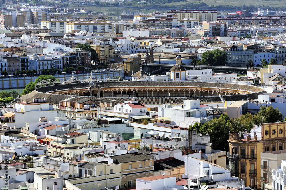Sevilla and Plaza de Toros de la Maestranza, Sevilla, Spain