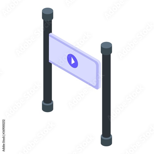 Turnstile access icon. Isometric of turnstile access vector icon for web design isolated on white background