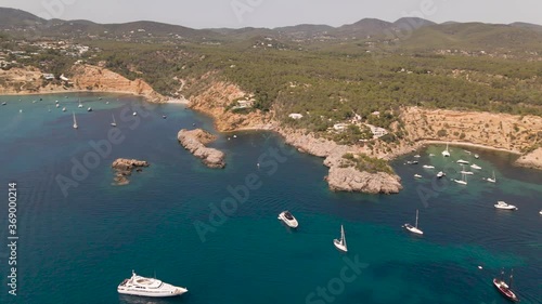 Porroig and Cala Jondal beach, Ibiza . Spain. photo