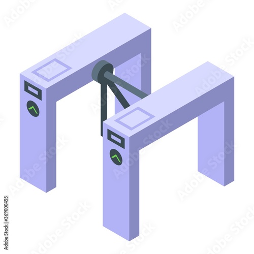 Turnstile tripod icon. Isometric of turnstile tripod vector icon for web design isolated on white background