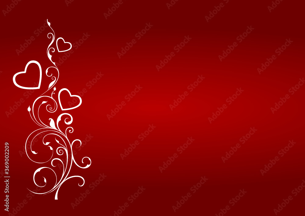 red hearts background