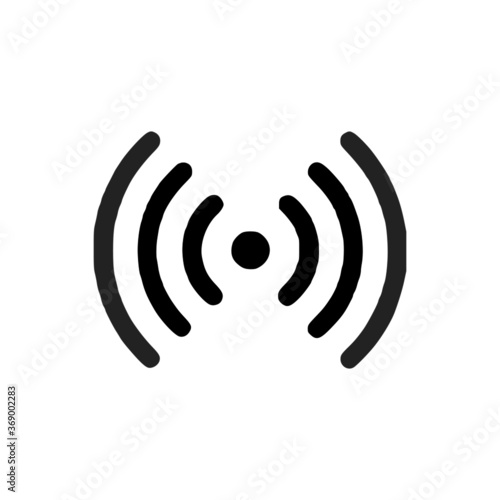 vector illustration of network antenna and wifi glyph icon