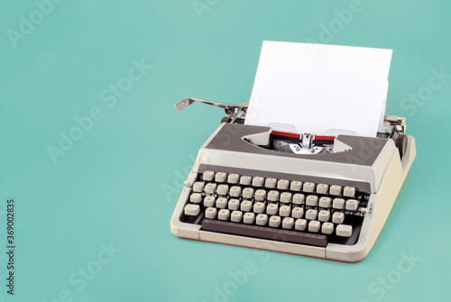 Vintage typewriter header with copy space photo