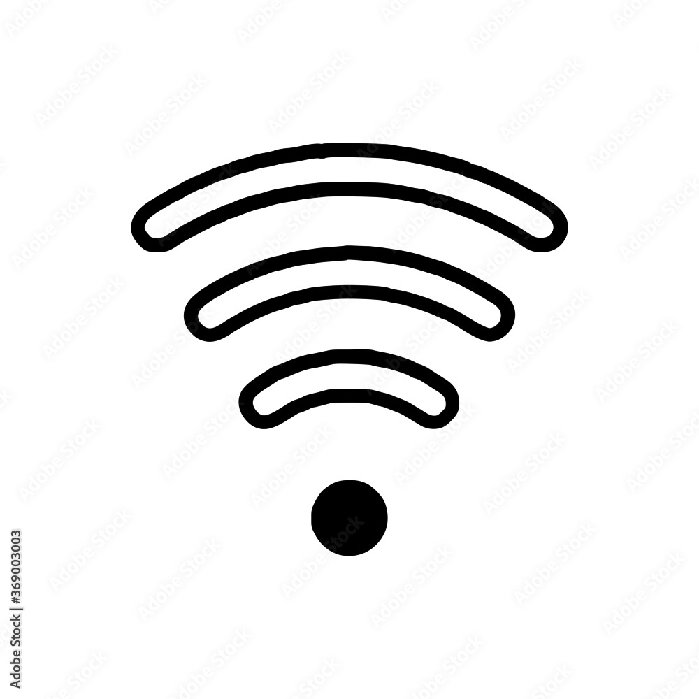 vector illustration of network antenna and wifi outline icon vector illustration of network antenna and wifi outline icon
