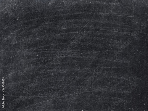 Dirty chalkboard background. Back 2 school. Black scratched texture surface with copy space.