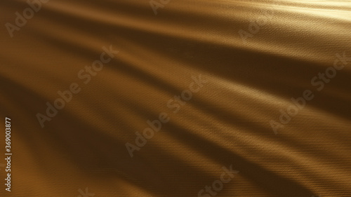 Abstract fabric movement background. Textured brown leather fabric blows in the wind. 3d illustration © flashmovie