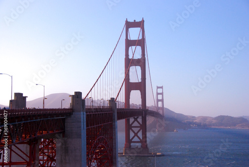 View of the San Francisco Golden Bridge and bay area at during sunset, San Francisco, California, USA. © Patricia