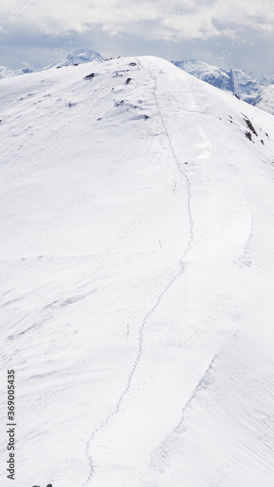 Fiordland National Park snowy winter mountain landscapes on the Kepler Track near Te Anau at the South Island of New Zealand. Fiordland National Park snowy winter mountain landscapes on the Kepler Track near Te Anau at the South Island of New Zealand.