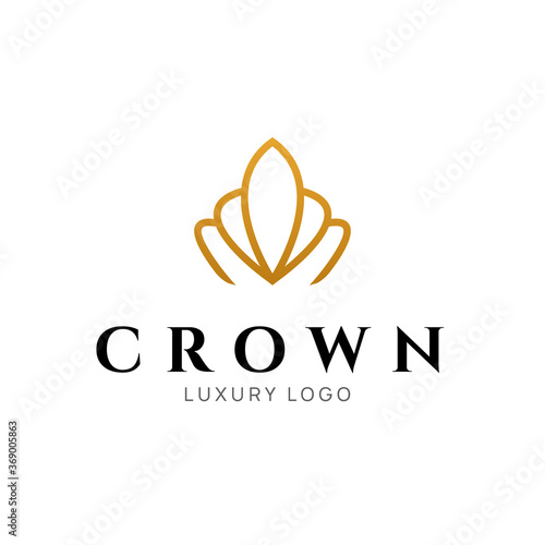 Fototapeta Naklejka Na Ścianę i Meble -  Crown logo king vector royal icon. Queen logotype symbol luxury design