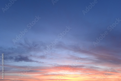 Fototapeta Naklejka Na Ścianę i Meble -  Scenic colors sky on sunset in sunlight