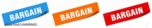 bargain paper peeler sign set. bargain sticker